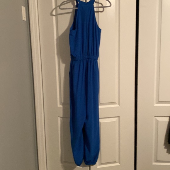 Royal Blue Embellished Halter Neck Jumper - Picture 3 of 3